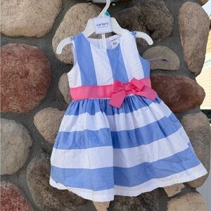 Carter's Striped Dress with Pink Accent